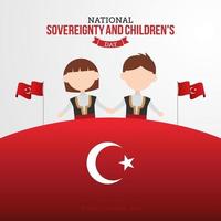 Nationale Souveränität und Kindertag in der Türkei vektor