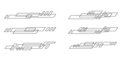 Hallo Technologie Digital Grafik Bar gefüttert geometrisch einstellen Vektor Illustration