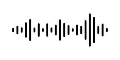 Klang Welle Vektor isoliert auf Weiß Hintergrund.