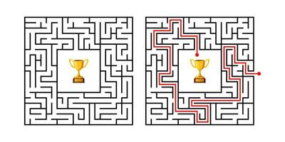 Platz Labyrinth, Spiel mit Labyrinthe Weg. Labyrinth Spiel Weg. vektor