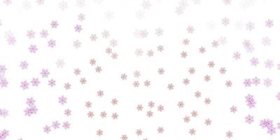 hellrosa rote Vektor-Doodle-Textur mit Blumen vektor