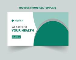 Youtube Video Startseite Miniaturansicht zum medizinisch, Gesundheit Pflege, Klinik, Apotheke, Arzt, Zahnarzt. vektor