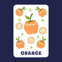Orange Obst zeichnen von Vektor Illustration Prämie Sammlung
