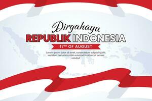 Dirgahayu republik Indonesien 17 August Landschaft Banner Vorlage vektor