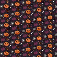 Halloween Kürbis Muster Hintergrund Vektor Illustration