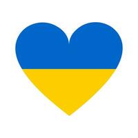 Herz im das Farben von das Flagge von Ukraine Blau und Gelb isoliert auf ein Weiß Hintergrund. Vektor. vektor