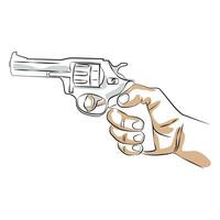 hand innehav pistol - vektor illustrationer