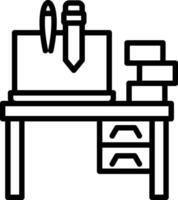 Schreibtisch-Vektor-Icon-Design vektor