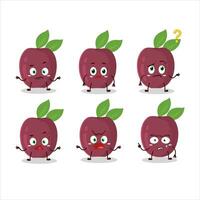 tecknad serie karaktär av passionen frukt med Vad uttryck vektor