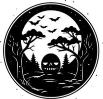 Halloween - - minimalistisch und eben Logo - - Vektor Illustration