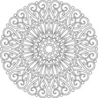 Mandala. ethnisch dekorativ Element. Hand gezeichnet Hintergrund. Islam, Arabisch, indisch, Ottomane Motive. vektor