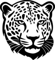 leopard, minimalistisk och enkel silhuett - vektor illustration