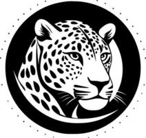 Leopard - - schwarz und Weiß isoliert Symbol - - Vektor Illustration