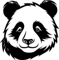 panda - minimalistisk och platt logotyp - vektor illustration