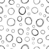 sömlös mönster med skiss cirklar form vektor