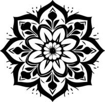 Mandala - - minimalistisch und eben Logo - - Vektor Illustration