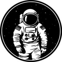 Astronaut, schwarz und Weiß Vektor Illustration