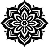 Mandala - - minimalistisch und eben Logo - - Vektor Illustration