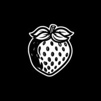 jordgubb - minimalistisk och platt logotyp - vektor illustration