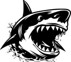 Hai, schwarz und Weiß Vektor Illustration