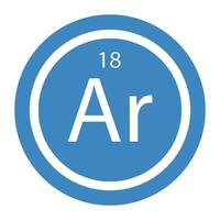 Argon ar chemisch Element Symbol. das chemisch Element von das periodisch Tabelle vektor