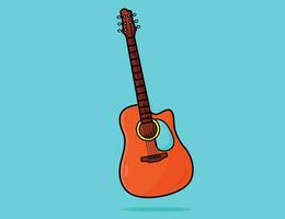 akustisk gitarr illustration vektor