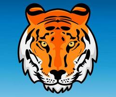 Tiger Kopf Vektor Illustration. Bengalen Tiger