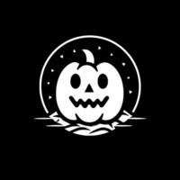 hallowe'en - minimalistisk och platt logotyp - vektor illustration