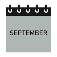 September Monat Kalender Symbol Vektor