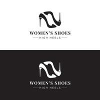 modisch Stil Frauen hoch Hacke Schuhe Logo Vorlage design.logo zum Geschäft, Schuh Geschäft, Mode, Model, Schönheit. vektor