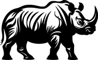 noshörning, minimalistisk och enkel silhuett - vektor illustration