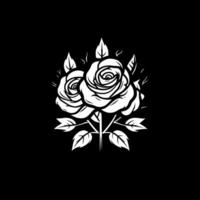 Rosen - - schwarz und Weiß isoliert Symbol - - Vektor Illustration