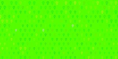 ljusgrön gul vektormall med affärskvinnatecken vektor