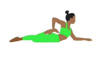 Yoga Pose Dame im Karikatur Stil vektor