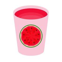 vitamin vattenmelon juice glas kopp enkel ikon. vektor illustration eps10