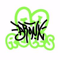 modern Graffiti mit das Inschrift Bronx, Nein Regeln. Marker, sprühen. Vektor Illustration zum Drucken auf Stoff, Logo.