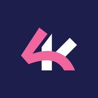 4k monogram ikon första logotyp, illustration design mall vektor