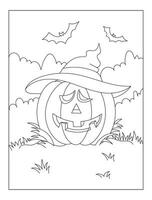 Halloween Gliederung Illustration , Hand gezeichnet Gliederung Illustration zum Färbung Buch vektor
