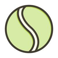 tennis boll tjock linje fylld färger för personlig och kommersiell använda sig av. vektor