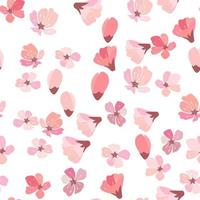 abstrakte florale Sakura-Blume japanische natürliche nahtlose Hintergrundvektorillustration vektor