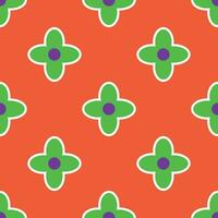 y2k Blumen- Muster. komisch funky retro Blumen Hintergrund vektor