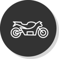 Motorrad-Vektor-Icon-Design vektor