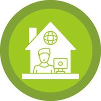 Arbeit von zu Hause aus Vektor-Icon-Design vektor