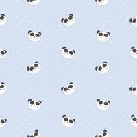 Kleine süße Panda nahtlose Muster für Karten- und Hemdendesign. Vektor-Illustration vektor