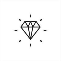 Diamant Symbol Vektor Illustration Symbol