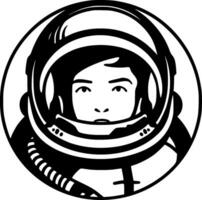 Astronaut, schwarz und Weiß Vektor Illustration