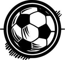 Fußball - - minimalistisch und eben Logo - - Vektor Illustration