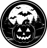 Halloween - - minimalistisch und eben Logo - - Vektor Illustration