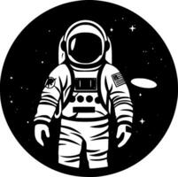 astronaut - minimalistisk och platt logotyp - vektor illustration