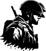 Soldat, minimalistisch und einfach Silhouette - - Vektor Illustration